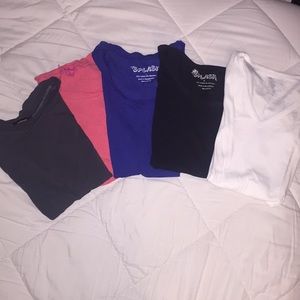 5 plain colored shirts